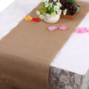 30x500cm Nature Hessian Jute Burlap Ribbon Rustic Table Runner Crafts Chair NEW - Picture 1 of 12