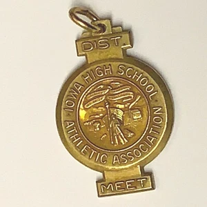 IOWA HIGH SCHOOL ATHLETIC ASSOC. DIST MEET SWIMMING MEDAL - Picture 1 of 2