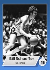 Custom Novelty Basketball Card Bill Schaeffer St. John’s Blank Back