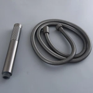 Grey Stainless Stell Bathroom Hand Spray / Shower Handheld Shower Head with Hose - Picture 1 of 6