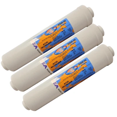 Omnipure K2548-BB Inline All Calcite 10" x 2" Postfilter 1/4" FPT (3PACK) - Image 1 of 2