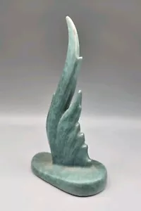 Roseville Rozane Patterns 1941 Art Deco ceramica ornamento blu verde - Foto 1 di 6