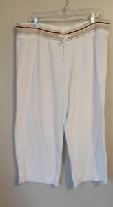 Vintage 90s Y2K Lady Foot Locker Crop Terry Pants 2X - Picture 1 of 5