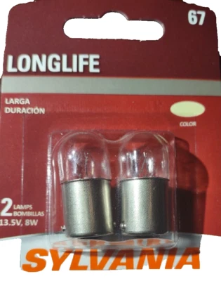 Lámparas Sylvania #67LL.BP2 Sylvania Longlife NOS-1 paquete de 2 piezas-totalmente nuevas-ENVÍO 24 HORAS Foto 1 de 4