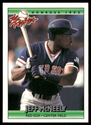 1992 Donruss The Rookies #75 Jeff McNeely RC Boston Red Sox baseball card  - Image 1 of 2