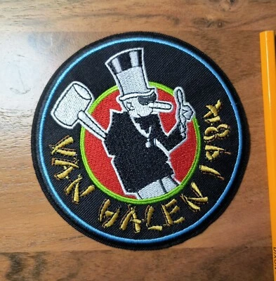 Eddie Van Halen Patch 80s Hard Glam Arena Rock Music Embroidered Iron On 4.5x4.5 - Image 1 of 3