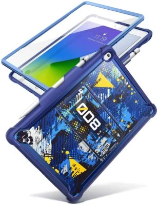 Mumba 适用于 iPad 第 7/8/9 代 10.2 英寸双层保护壳 防震外壳 后盖 — 第 1/4 张图片