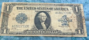 1923 $1 Silver Certificate Large Note Blue Seal - Picture 1 of 2