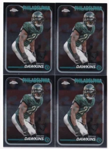 (4) LOTE DE TARJETAS BASE CROMADAS Brian Dawkins 2024 Topps #155 Philadelphia Eagles - Imagen 1 de 2