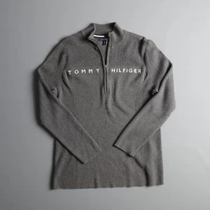 Tommy Hilfiger 1/4 Zip Mock Neck Rib Knit Pullover Sweater Womens 1X Gray - Picture 1 of 9