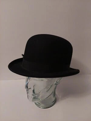 Sombrero de copa vintage Frank H Lee New York & Danbury Bowler Ye Olde Hatters Chicago IL Foto 1 de 4