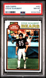 1979 Topps Football #457 Steve Schubert Chicago Bears PSA 8 NM-MT - Picture 1 of 2