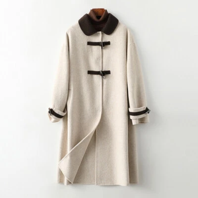 Otoño e Invierno Nuevo Mujer Lana Doble Cara Cero Cachemira Abrigo Chaqueta Foto 1 de 4