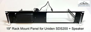 Panneau de montage en rack 19" pour Uniden SDS200 + haut-parleur 3 1/2" panneau 2 RU haut - Photo 1/14