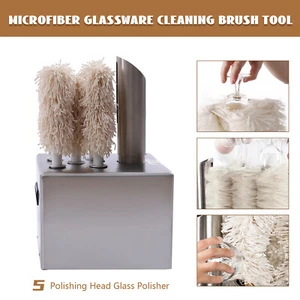Elektrische Weinglas Glaswaren Tasse Poliermaschine Weinglas Reinigung Pinsel - Bild 1 von 18