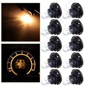 10X 12V T5/T4.7 NEO WEDGE WARM WHITE BULB DASH A/C CLIMATE CONTROL HEATER LIGHT - Picture 1 of 4