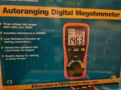 EXTECH 380260 Autoranging Digital Megohmmeter Insulation. Brand New  - Image 1 of 4