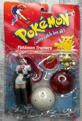 Vintage TOMY Pokémon Team Rocket Jessie & Meowth Figures NIB Sealed 1998 1999 Cover