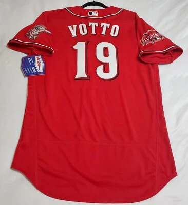AUTHENTIC MAJESTIC JOEY VOTTO 46 XL, CINCINNATI REDS LOS ROJOS Jersey USA - Image 1 of 4