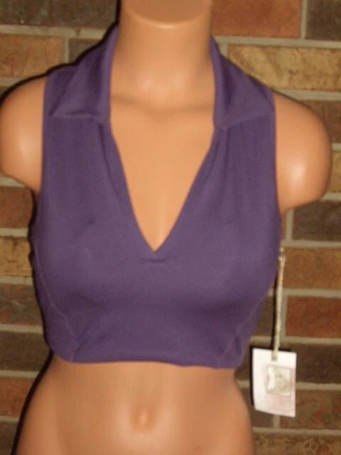 Sujetador corto Jessica Simpson PÚRPURA ropa deportiva talla XS INCORPORADO - NUEVO CON ETIQUETAS Foto 1 de 4