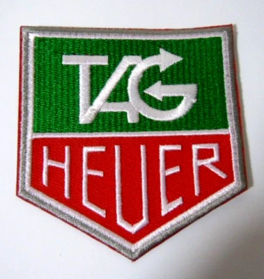 TAG HEUER Iron-On Embroidered Automotive Car Racing Patch 3" - Image 1 of 2