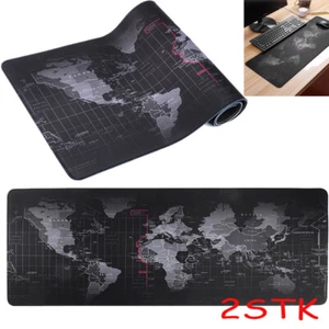 2X Tisch-Mousepad Karten-Mauspad Rutschfestes Mit Weltkarte Computertisch Büro - Afbeelding 1 van 13