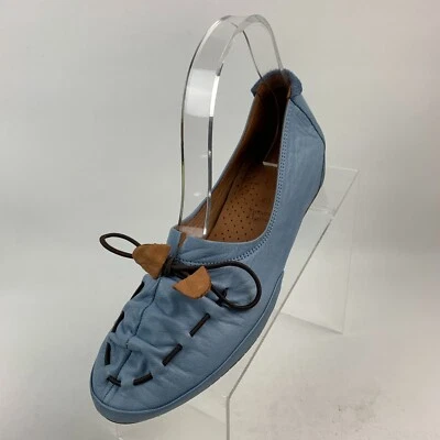 Spring Step Berna Loafers Blue Leather Slip On Round Toe Tie Shoes Size 40/9.5 - Image 1 of 4