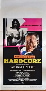 LOCANDINA FILM - 'HARDCORE' -  GEORGE SCOTT  con PETER BOYLE  - cm 34x70 - Picture 1 of 1
