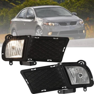 For 2010 2011 2012 KIA Forte Sedan Fog Lights Front Bumper Fog Lamps W/ Wiring - Image 1 of 4