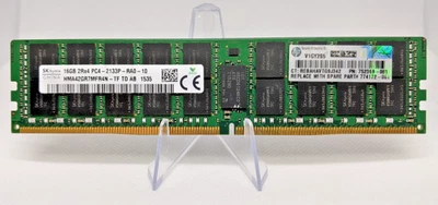 SK HYNIX HMA42GR7MFR4N-TF 752369-081 16GB DDR4-2400T ECC REG Server Memory - Image 1 of 3