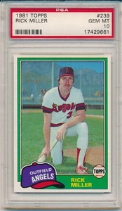 1981 Topps Rick Miller (#239) PSA10 PSA - Picture 1 of 2