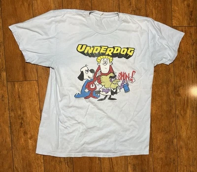 Underdog T Shirt Size Medium Cartoon Unique Spray Can Funny Saturday Morning - Image 1 of 4