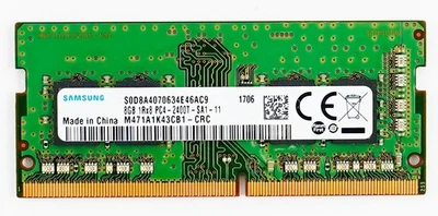 Samsung 8GB DDR4 2400 MHz SODIMM PC4-19200 260-Pin Laptop RAM – M471A1K43CB1-CRC - Image 1 of 2