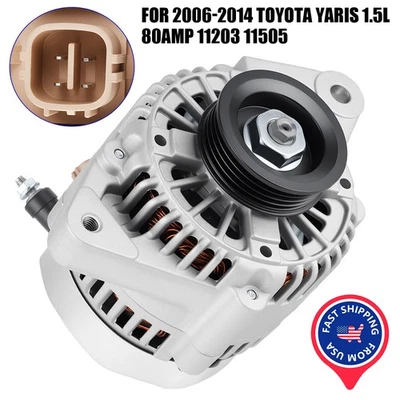 High Performance 12V 80A Alternator For 2006-2014 Toyota Yaris 1.5L CW Rotation Foto 1 de 4