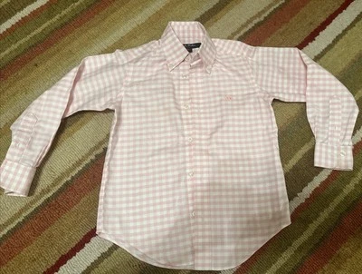 Pink And White Brooks Brothers Boys Size XS Long Sleeve Shirt - Image 1 of 4
