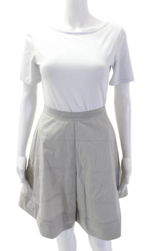 Piazza Sempione Women A-Line Flare Gray Skort Mini Size S - Image 1 of 4