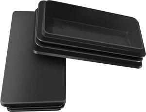 (Set of 8) 2"X 4"OD Rectangular Tube Plug, Non-Slip Plastic Tubing End Cap, Furn - Picture 1 of 12