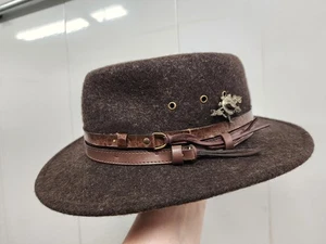 Scala Vintage Mens Wool Felt Hat. Size Medium. Vintage Cowboy Hat. Brown - Picture 1 of 8