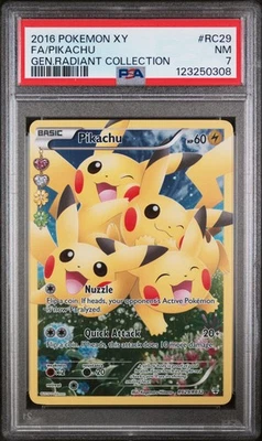 2016 POKEMON XY GENERATIONS RADIANT COLL #RC29 FULL ART/PIKACHU PSA 7 - Image 1 of 2