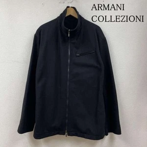 Armani Collezioni Vintage Double Zip Jacket Cashmere Blend Size 50 Stand Collar - Picture 1 of 9