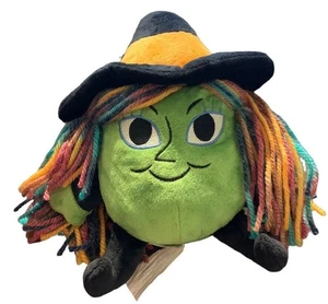 Halloween grün bunt Haar Hexe Plüsch Kopf - Bild 1 von 2