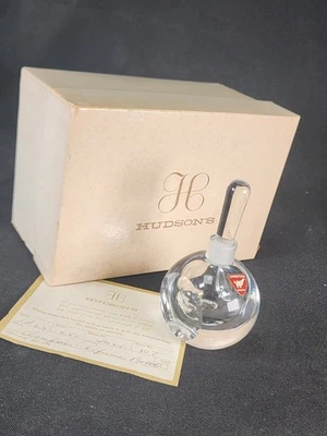 Botella de perfume Orrefors vintage años 60 con caja de tienda departamental Foto 1 de 4