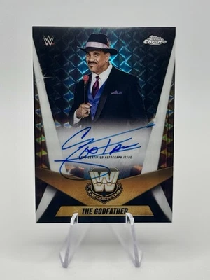 2025 Topps Chrome WWE The Godfather Legendary Autograph Geometric Refractor - Image 1 of 2