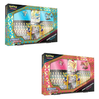 POKEMON TCG Crown Zenith Shiny Zacian and Shiny Zamazenta Figure Boxes (Pair) - Image 1 of 4