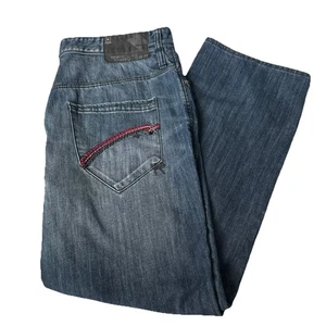 Vintage Rocawear Embroidered Jeans Mens Size 40 Distressed Faded Baggy Y2K - Picture 1 of 9
