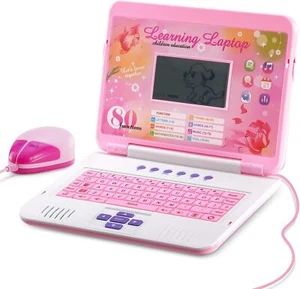 Kids Laptop 80 Learning Activities Educational Learning Computer Pink Girls Gift - Picture 1 of 6