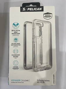 Pelican Voyager Case + Belt Clip Holster for Samsung Galaxy S21 FE 5G - Clear - Picture 1 of 4