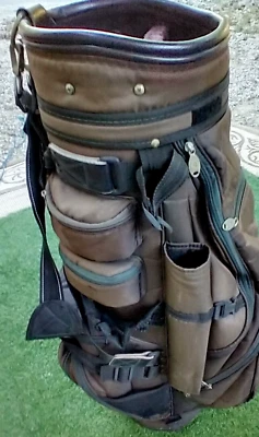 BOLSA DE PALOS DE GOLF QUAZAR LIGERA 6 VÍAS TAMAÑO COMPLETO TONELADAS DE ALMACENAMIENTO ARNÉS ACOLCHADO Foto 1 de 4