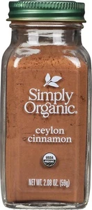 Simply Organic Organic Ground Ceylon Cinnamon, GMO Free 2.08 oz Bottle - Picture 1 of 3