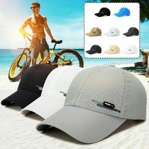 Summer Men Women Breathable Mesh Hat Adjustable Quick Dry Visor Baseball Cap